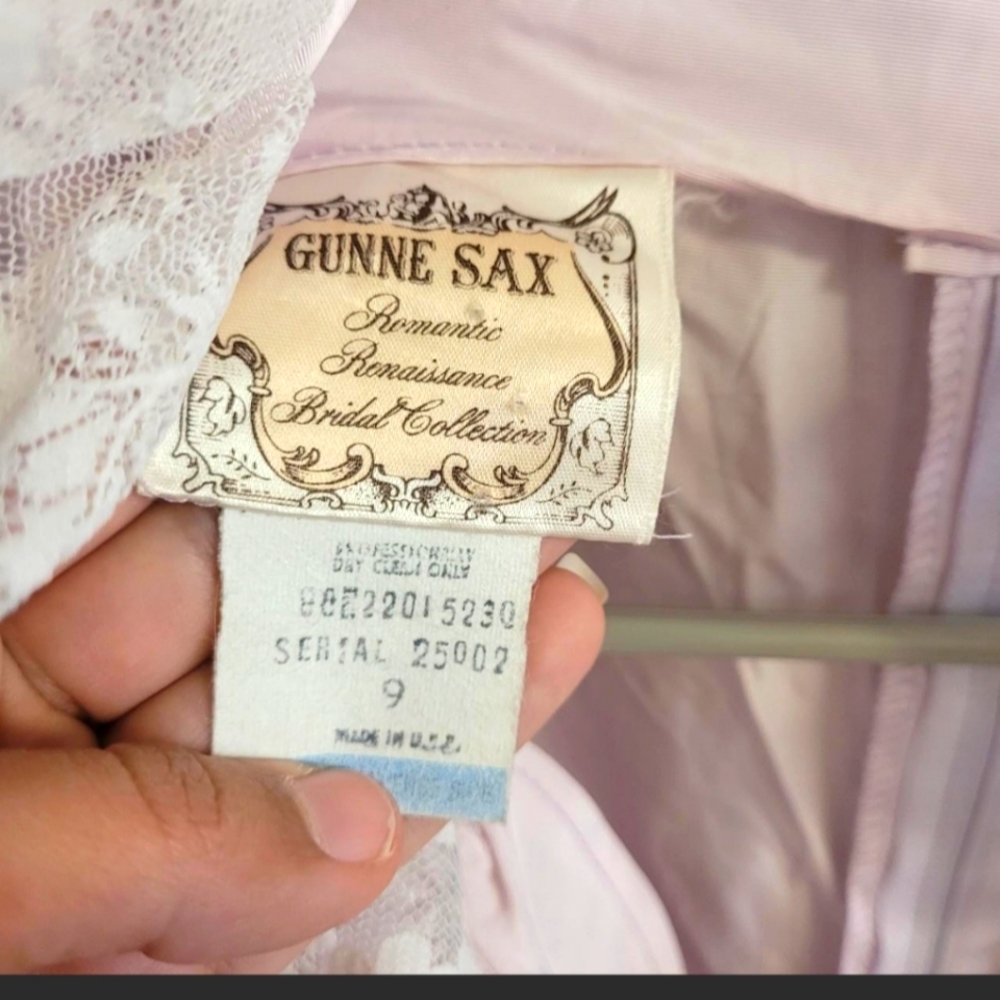 Gunne sax pinkish lavender romantic renissance bridal dress size 9 - Picture 4 of 7